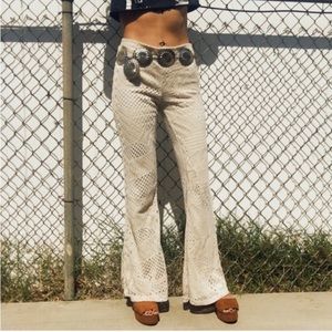 Crochet lace beach pants staring at stars UO